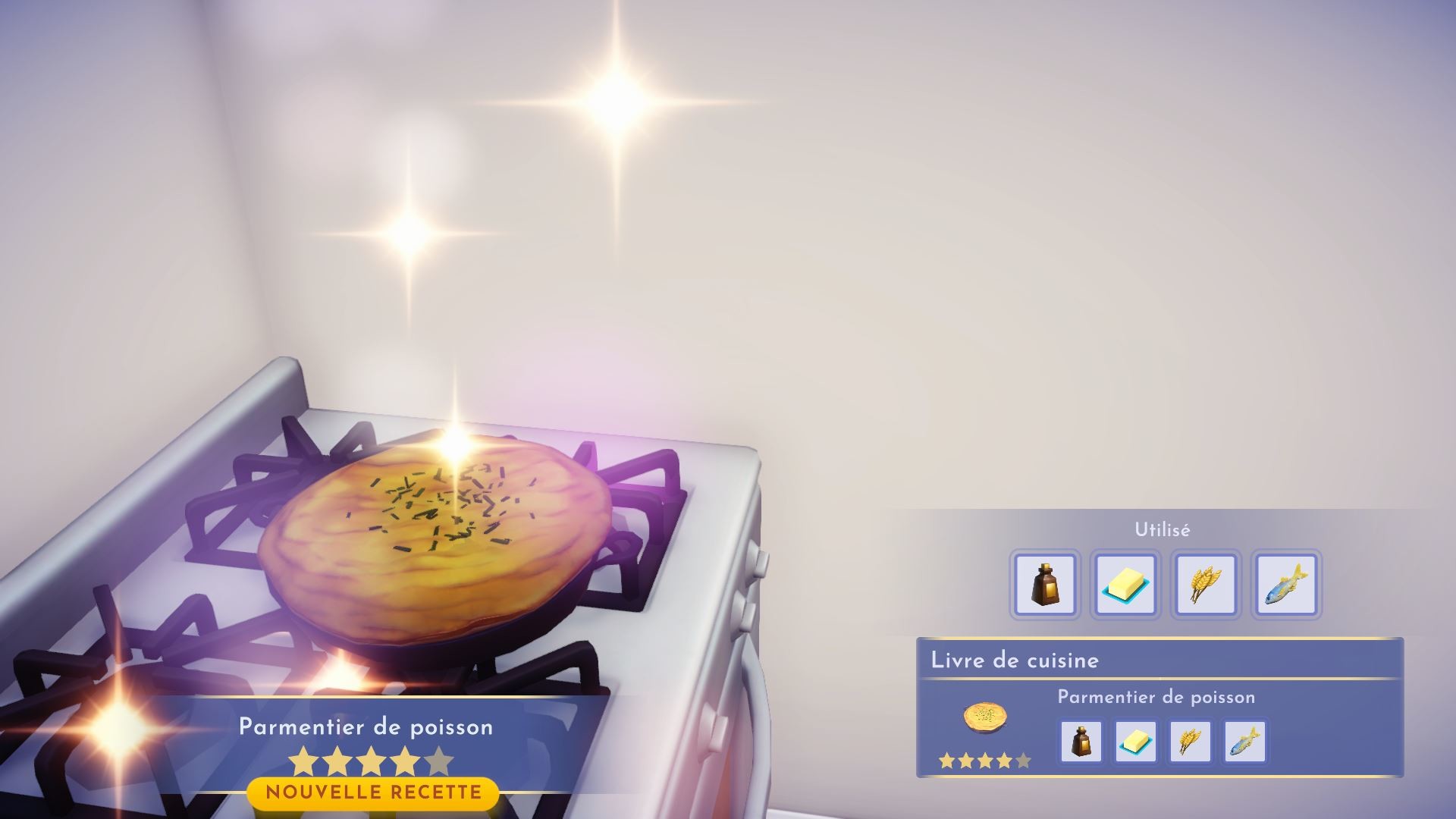 Recettes 4 étoiles Disney Dreamlight Valley Salade délicieuse, Gaspacho, sushi... Millenium