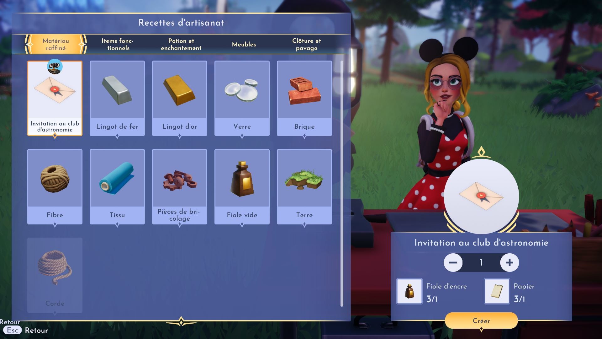 WallE Disney Dreamlight Valley Lys de la passion noir, télescope