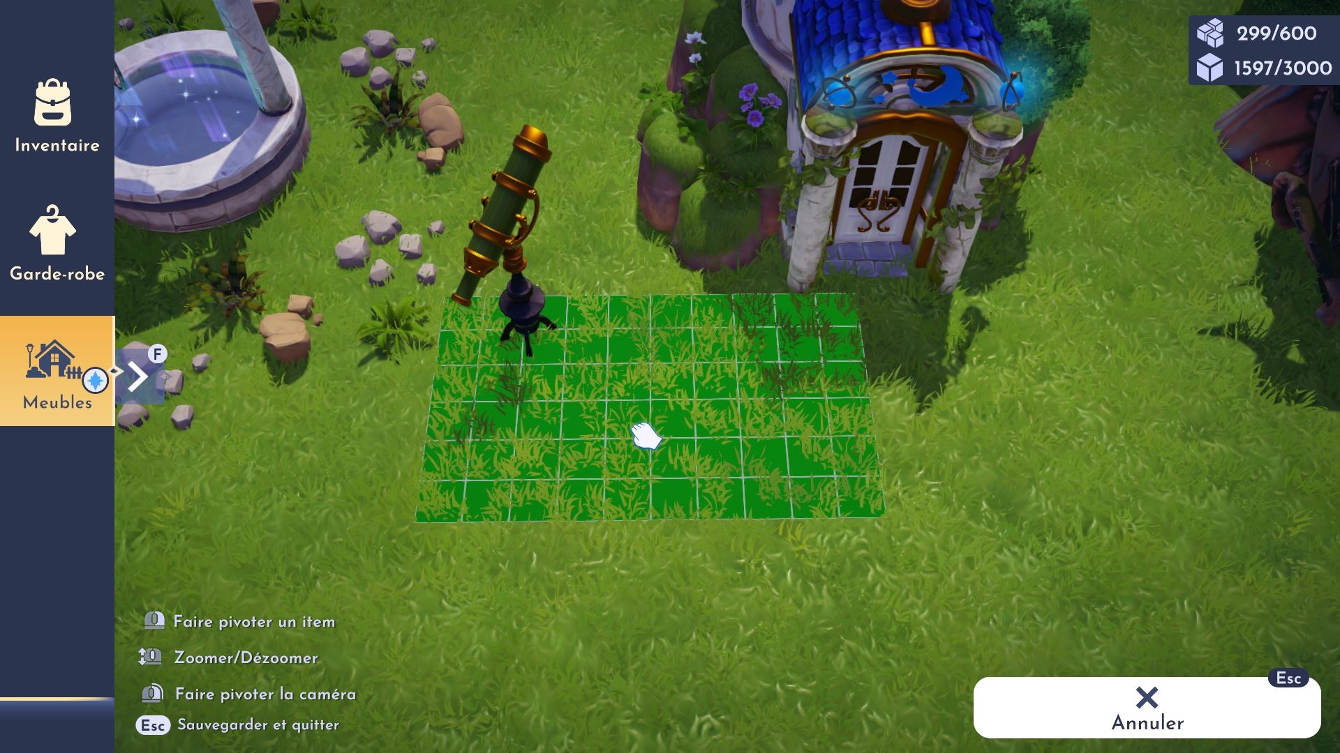 WallE Disney Dreamlight Valley Lys de la passion noir, télescope