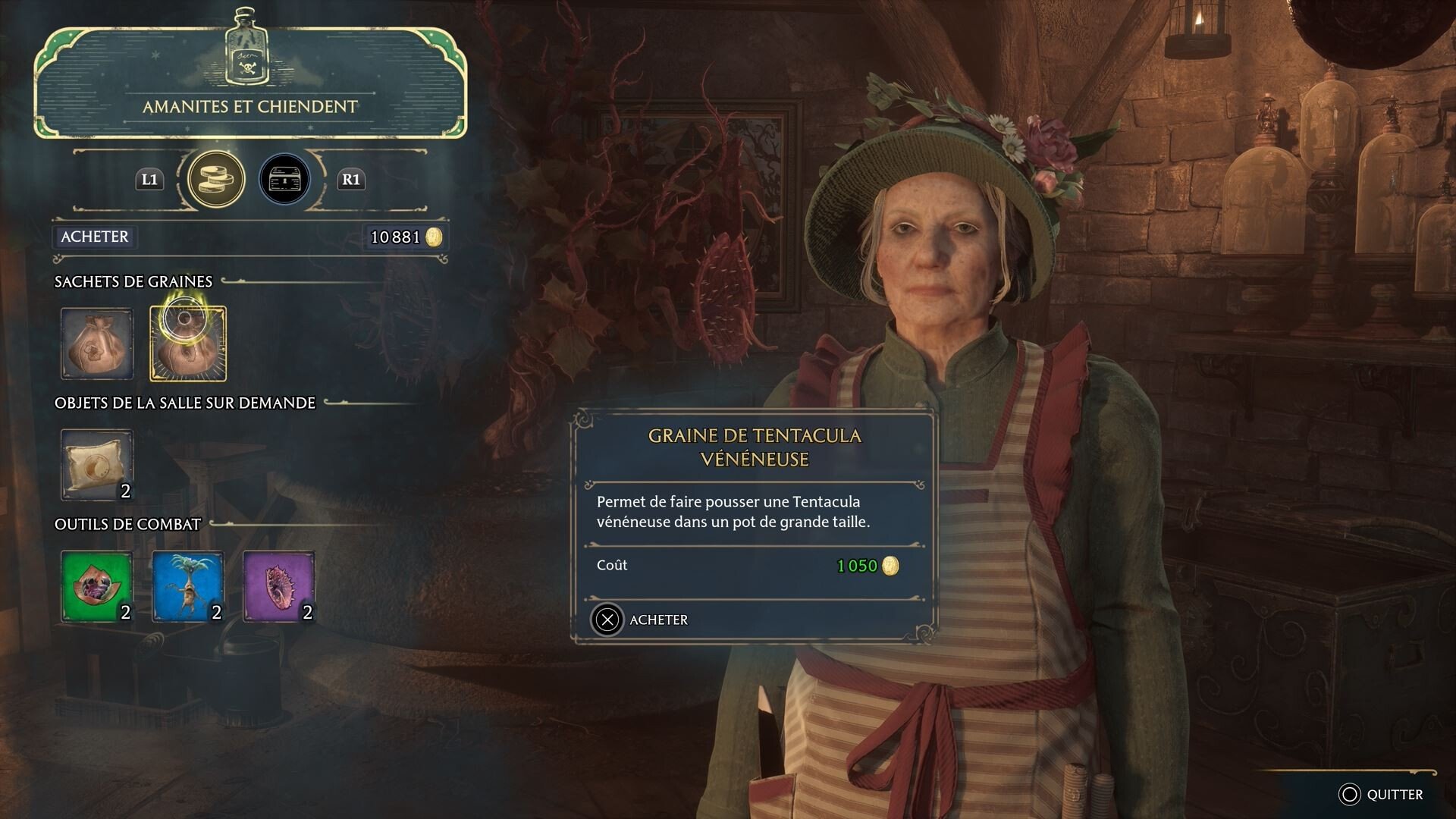 Obtenir une Tentacula Veneneuse Hogwarts Legacy Où en trouver pour le devoir de Bulbille