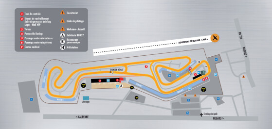 Plan du circuit Paul-Armagnac de Nogaro - Millenium