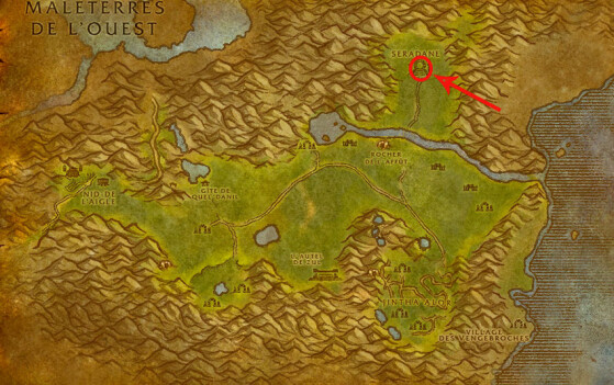 Localisation de Léthon - World of Warcraft