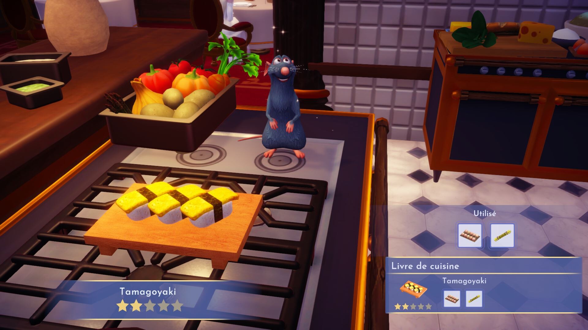 Tamagoyaki Disney Dreamlight Valley Comment réaliser cette recette 2 étoiles ? Millenium