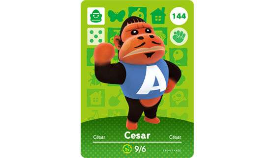 Carte Amiibo de César - Animal Crossing New Horizons