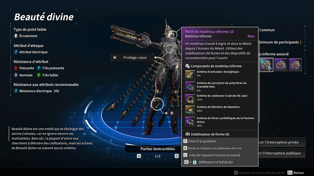 Matériau informe The First Descendant Où le trouver et comment l