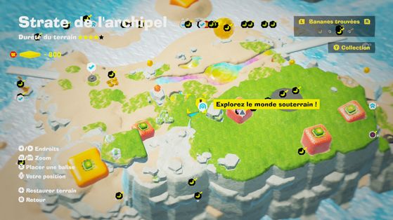 Emplacement parcours défi 1 - Donkey Kong Bananza