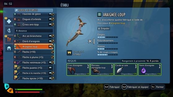 Arc Araignée-loup - Grounded 2