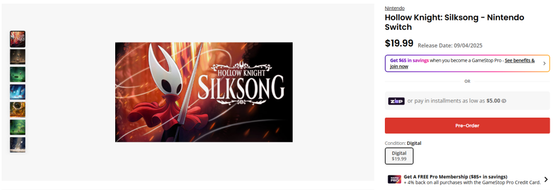 Hollow Knight : Silksong