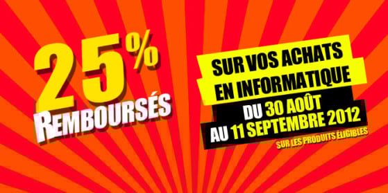 25% remboursés chez Cdiscount