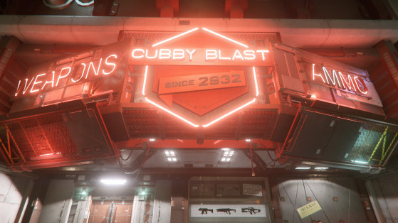 L'entré du magasin situé à proximité des chambres - Star Citizen
