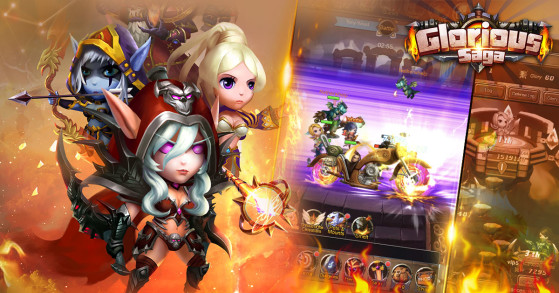 L'une des publicités Facebook pour Glorious Saga - World of Warcraft