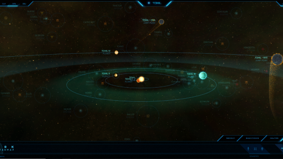 Tohil et ses astres dans la Starmap - Star Citizen