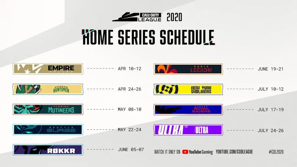 Call of Duty League : le nouveau calendrier de la compétition - Millenium
