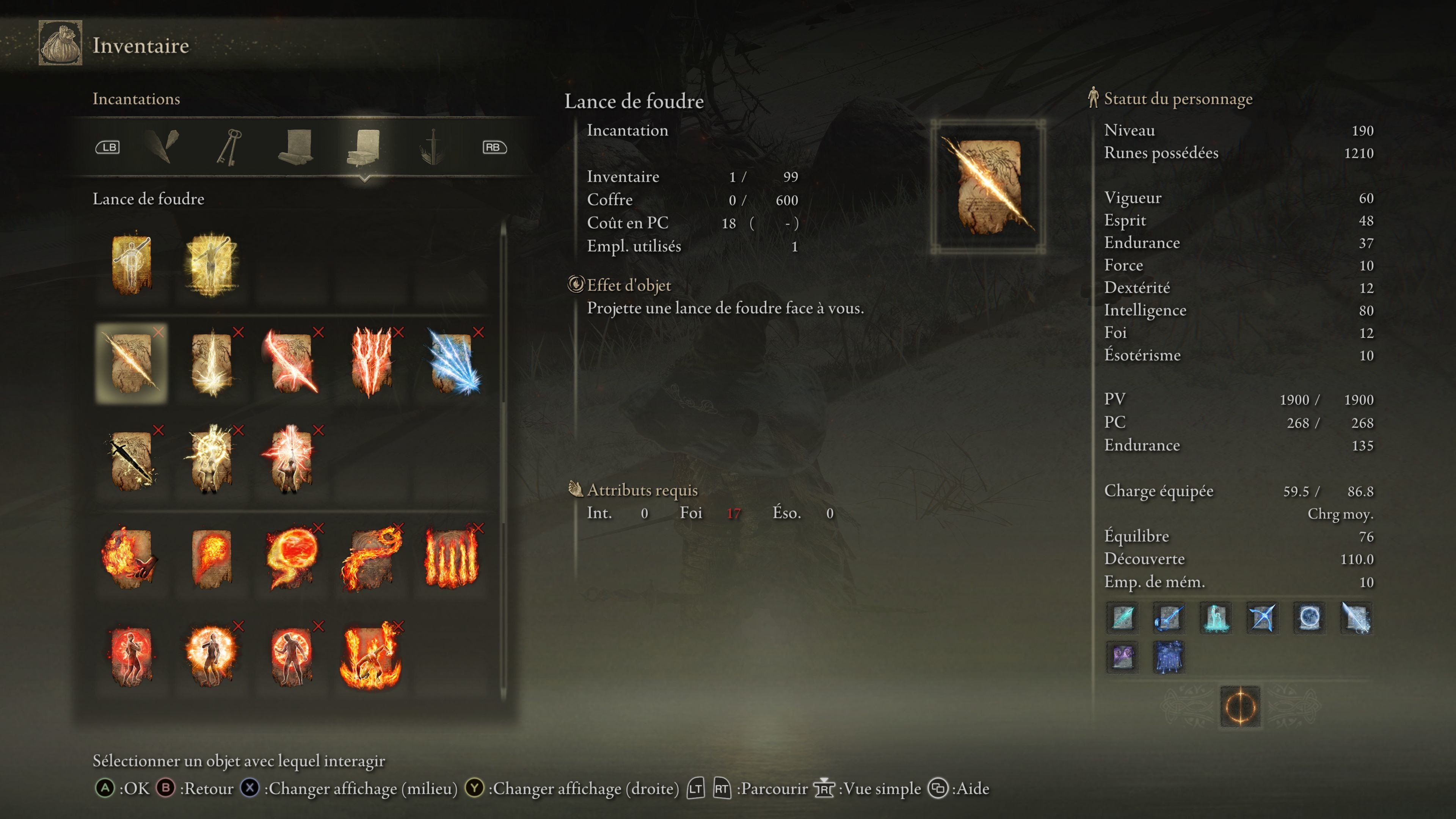 Meilleurs sorts Elden ring Sorcelleries & Incantations Millenium
