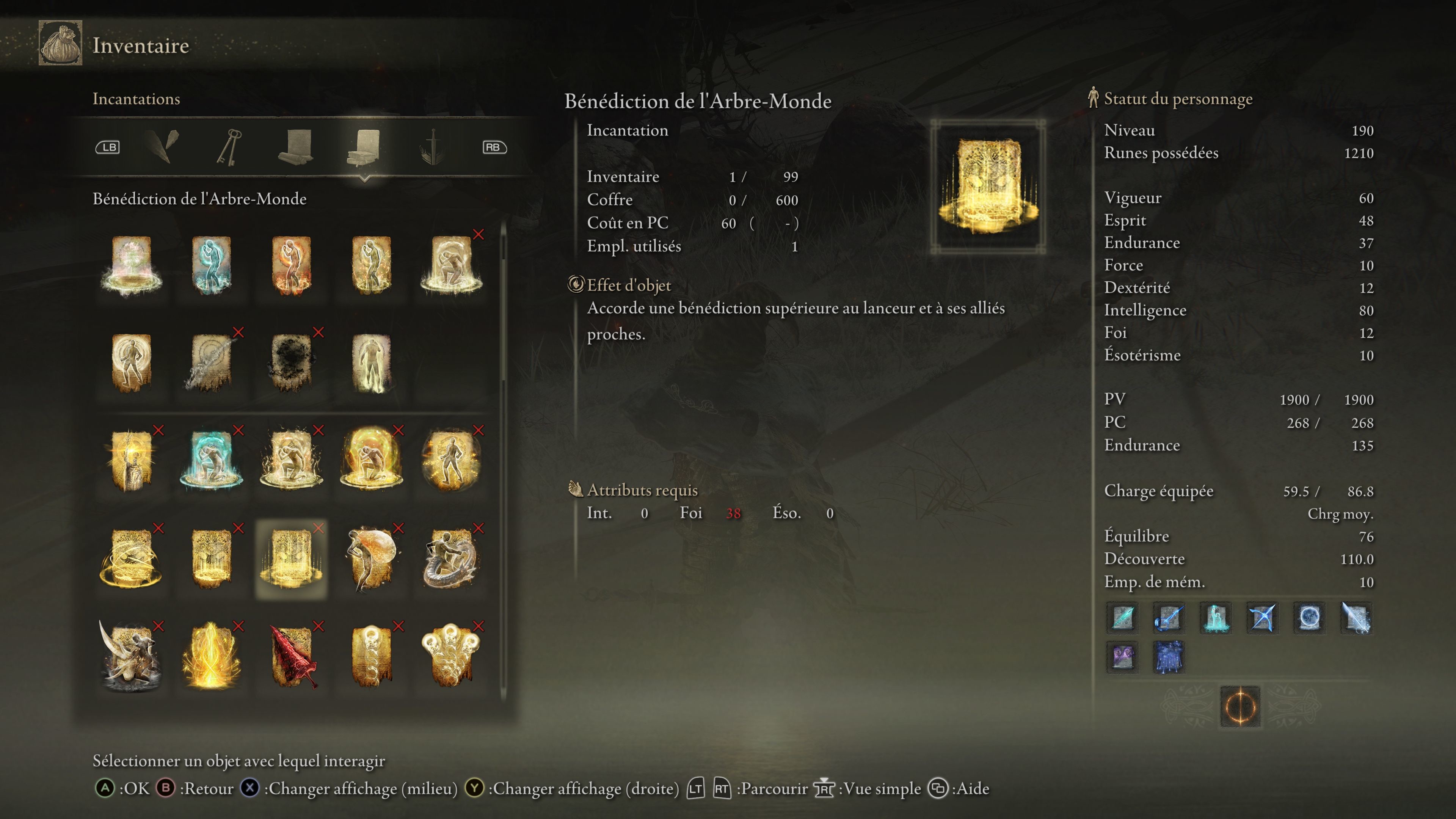 Meilleurs sorts Elden ring Sorcelleries & Incantations Millenium