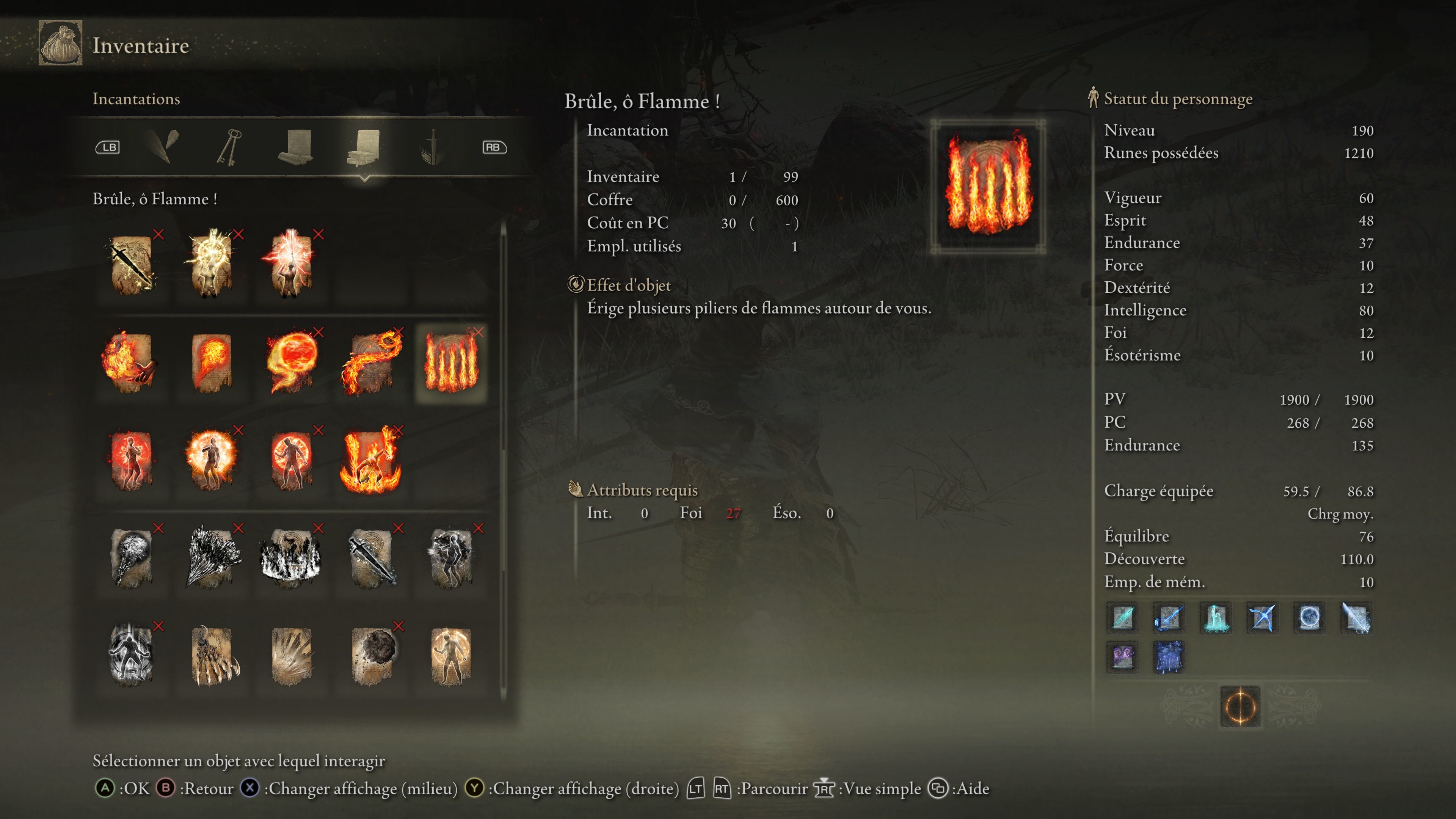 Meilleurs sorts Elden ring Sorcelleries & Incantations Millenium