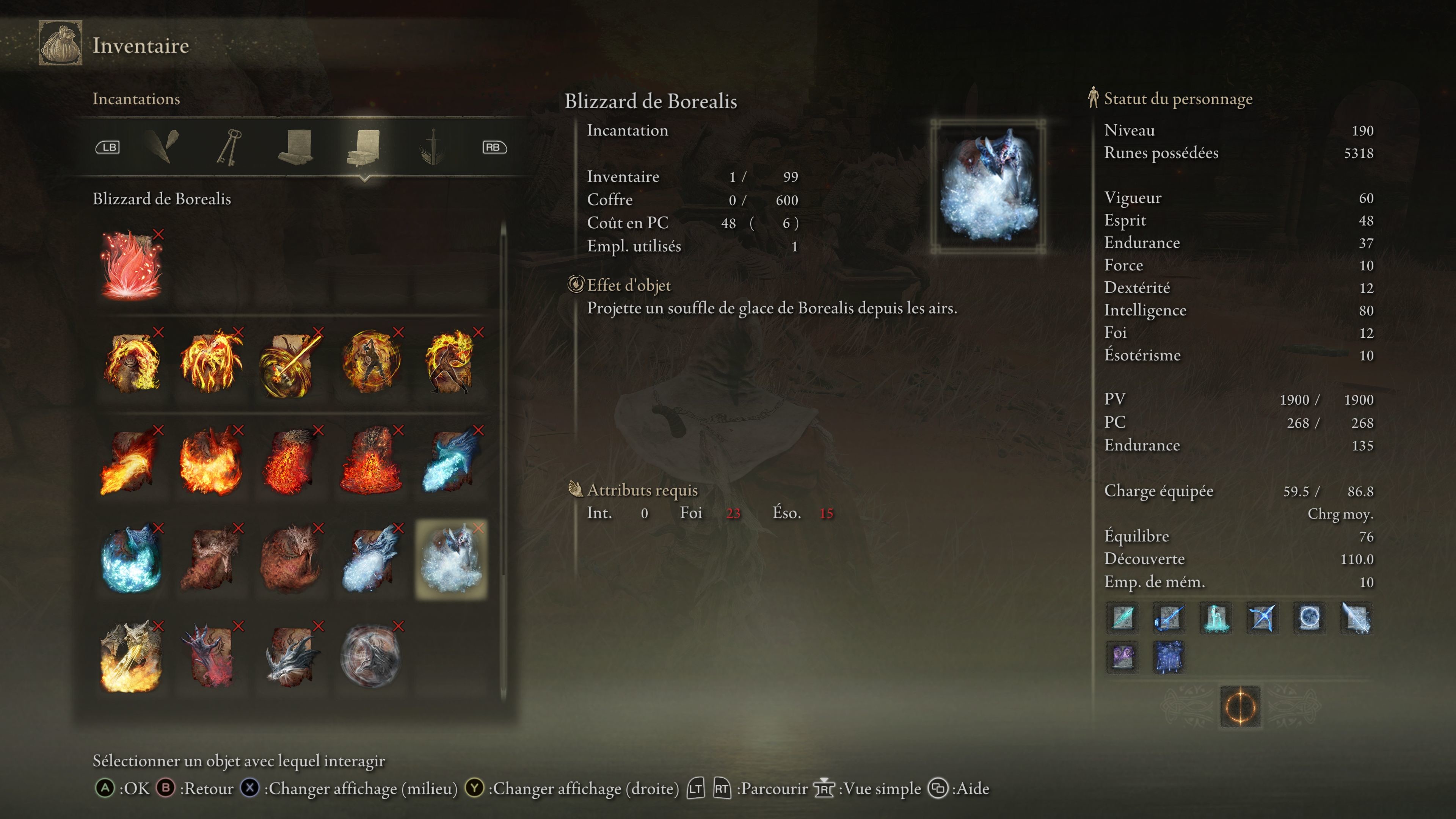 Meilleurs sorts Elden ring Sorcelleries & Incantations Millenium