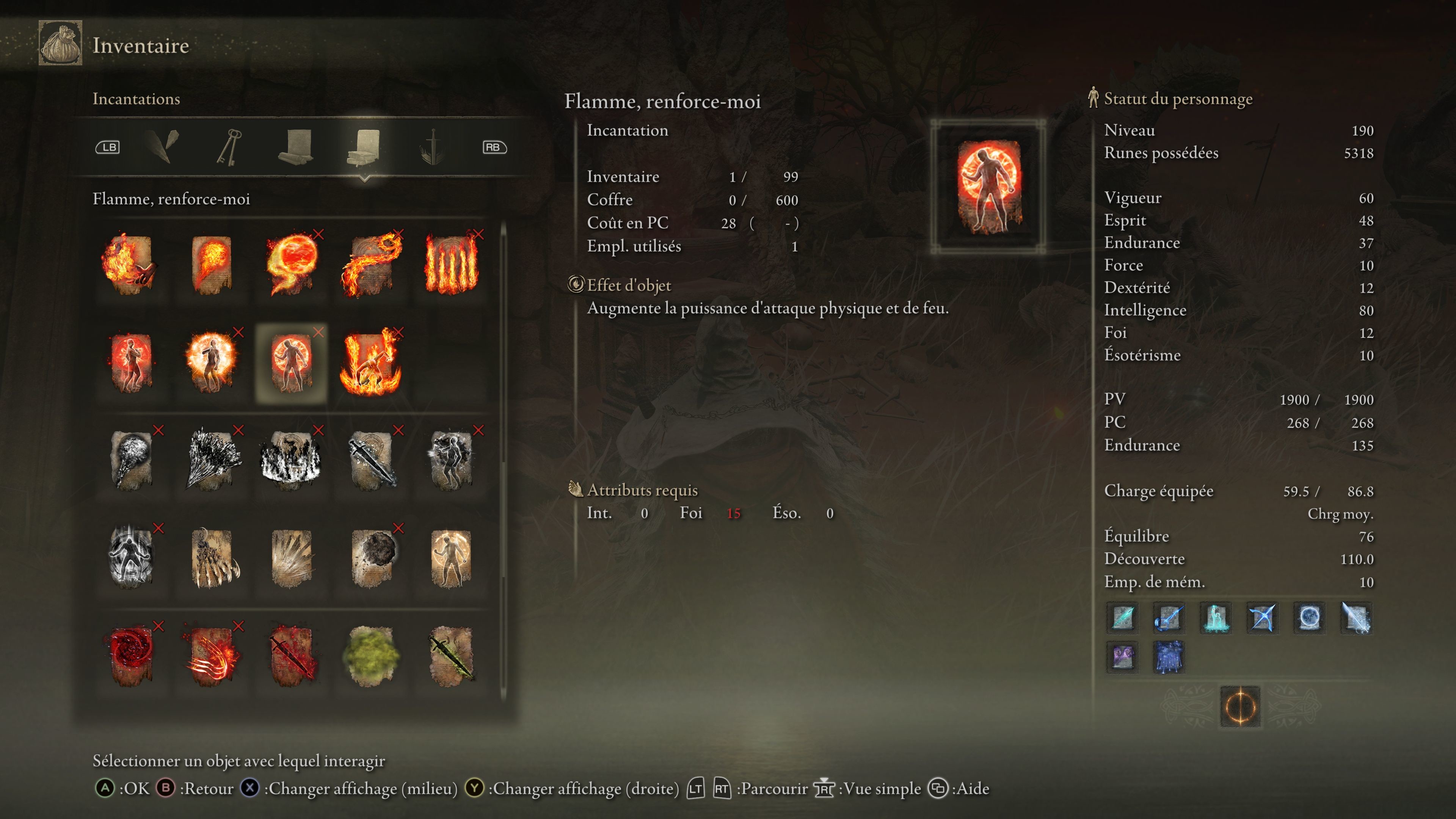 Meilleurs sorts Elden ring Sorcelleries & Incantations Millenium