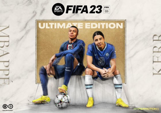 Kylian Mbappé & Sam Kerr en couverture de FIFA 23 - FIFA 23