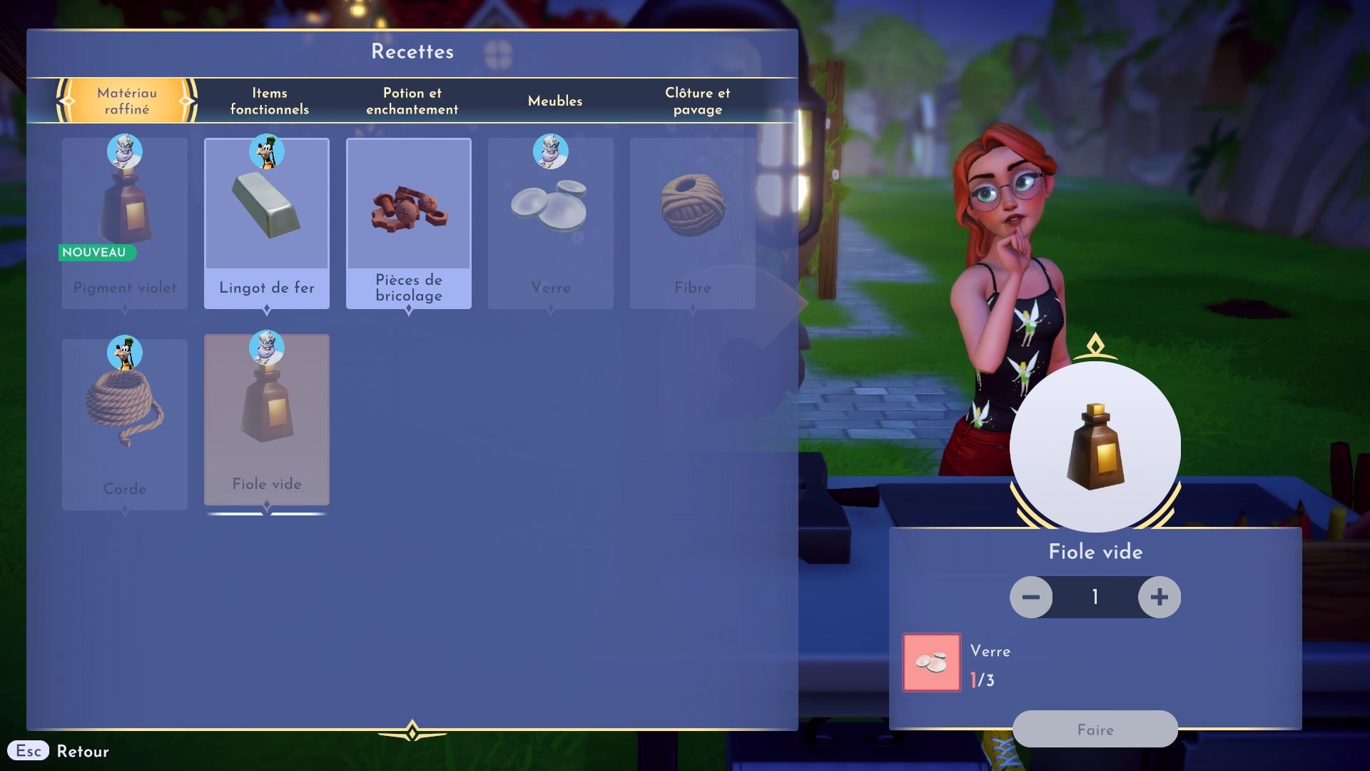 Ursula Disney Dreamlight Valley Sandwich au homard, fiole vide... Guides de toutes les quêtes