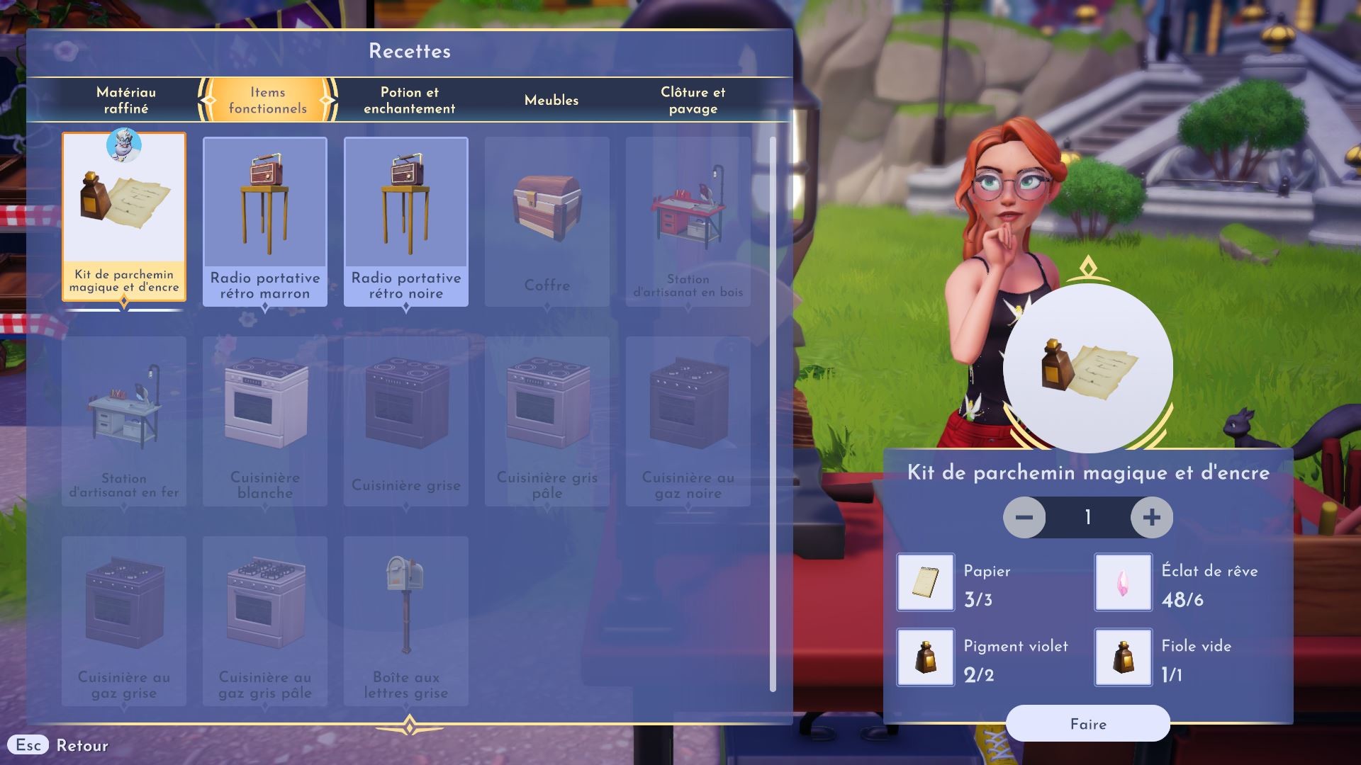 Ursula Disney Dreamlight Valley Sandwich au homard, fiole vide... Guides de toutes les quêtes
