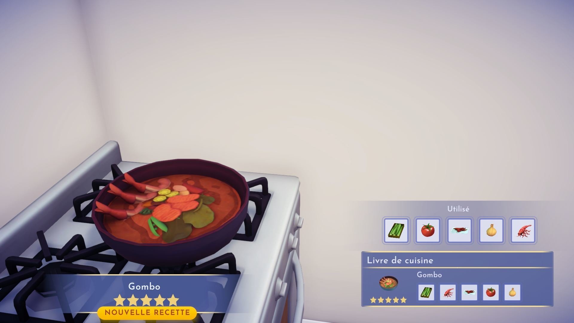 Recettes 5 étoiles Disney Dreamlight Valley Gombo, Banana Split, gâteau... Tous les plats