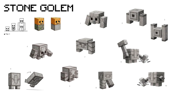 Golems de pierre - Minecraft Legends - Minecraft Legends