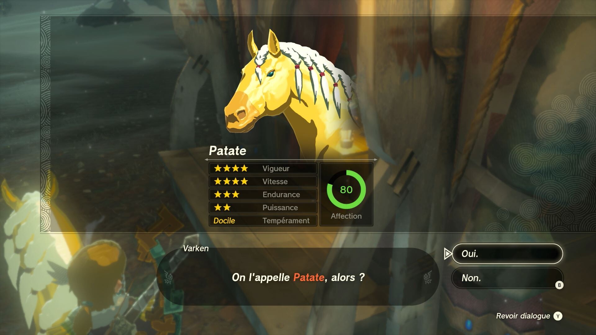 Cheval doré Zelda Tears of the Kingdom Comment obtenir ce cheval rare grâce à la quête de Penn