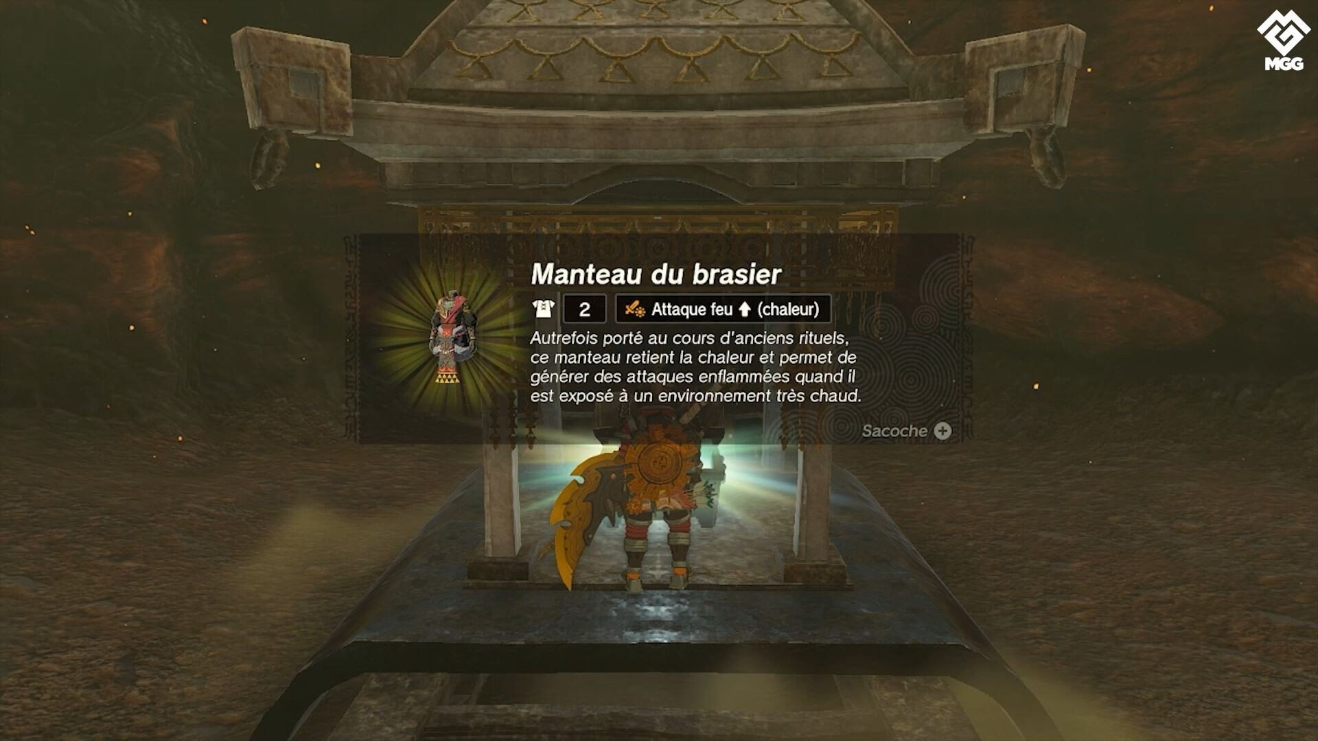 Tenue du Brasier Zelda Tears of the Kingdom Où trouver l