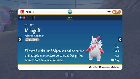 Mangriff normal - Pokémon Écarlate et Violet