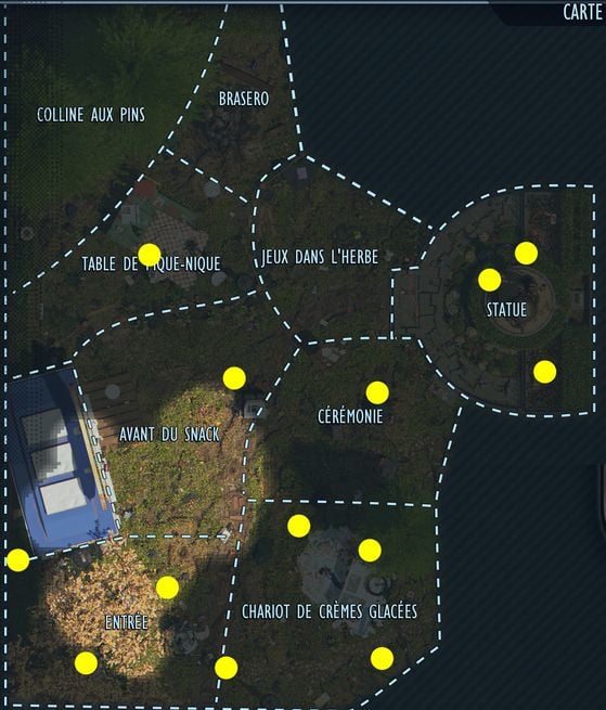 Carte de position des abeilles - Grounded 2