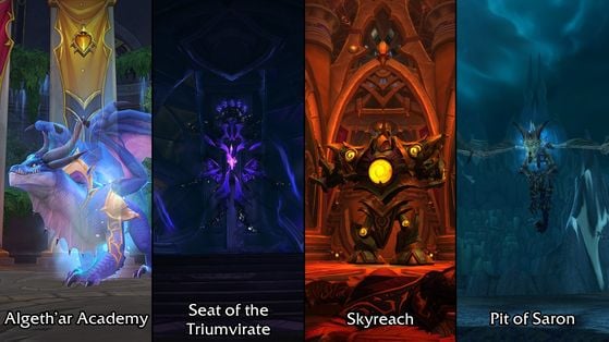 Donjons Mythique de la Saison 1 (source : WoW Head) - World of Warcraft