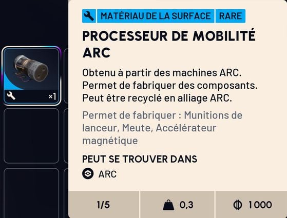 Processeur de mobilité - Arc Raiders - Arc Raiders