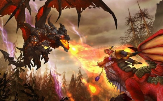 Le Combat entre Aile-de-mort et Alexstrasza dans l'extension Cataclysm de World of Warcraft. - Hearthstone