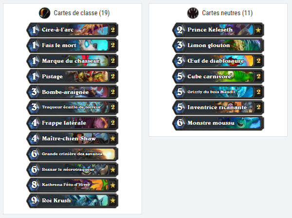 Decks Midrange Hearthstone Decks Top L gende Standard Millenium