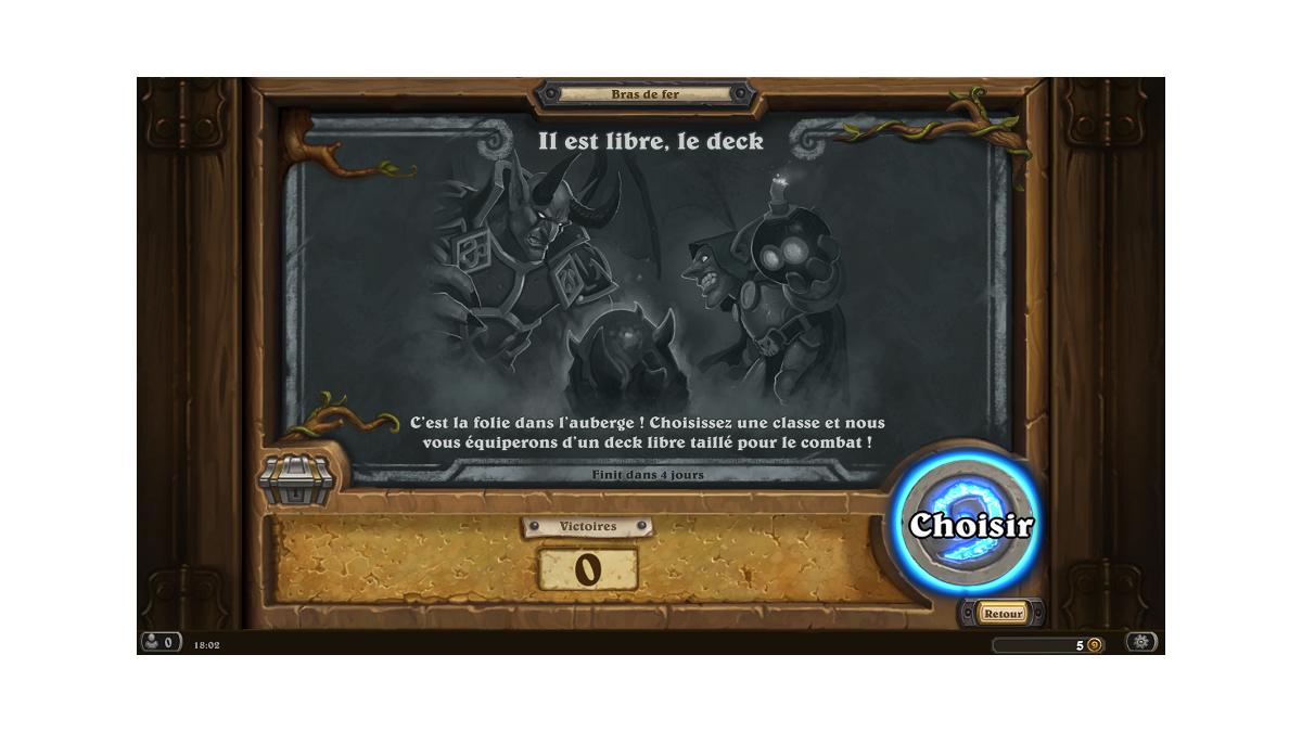 Hearthstone Bras de fer, Il est libre le deck Millenium