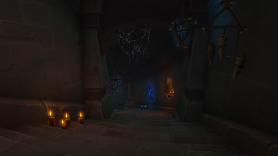 Un escalier interminable menant à Dame Malvoie - World of Warcraft
