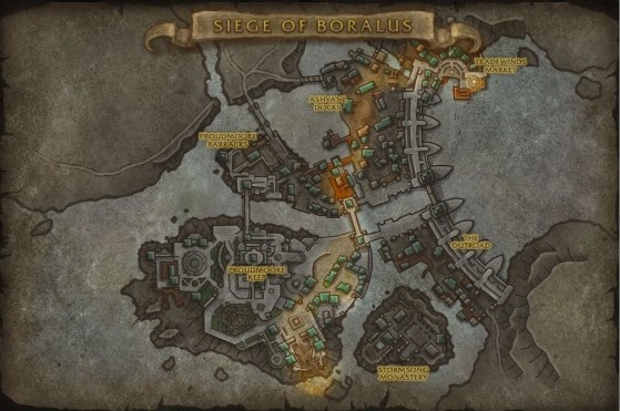 Carte du Siège de Boralus - World of Warcraft