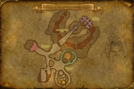 Carte des Profondeurs de Rochenoire - World of Warcraft