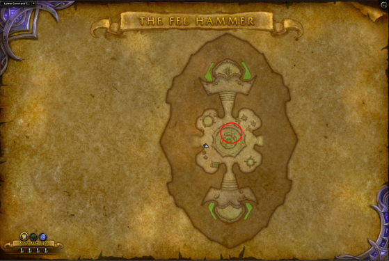 Localisation de Falara Chantenuit au Marteau Gangrené - World of Warcraft