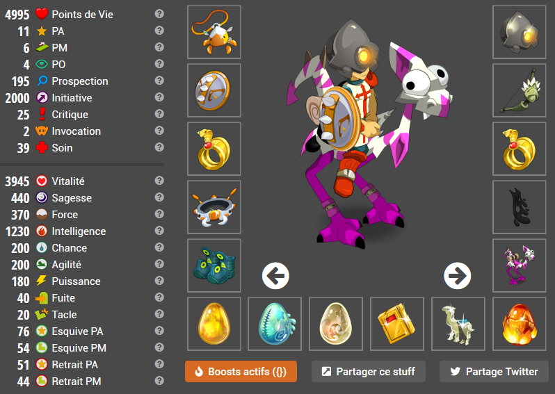 Dofus stuff Iop Feu 200 Millenium