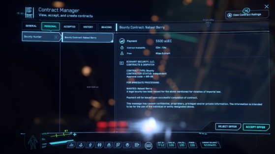 Mission de Miles dans le MobiGlass - Star Citizen