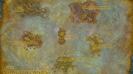 WoW Shadowlands : Cartes des zones connues