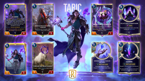 Legends of Runeterra - LoR : L'Appel de la Montagne, Targon, nouveau champion Taric, cartes gemme