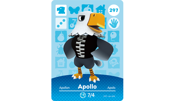 Carte Amiibo d'Apollon - Animal Crossing New Horizons
