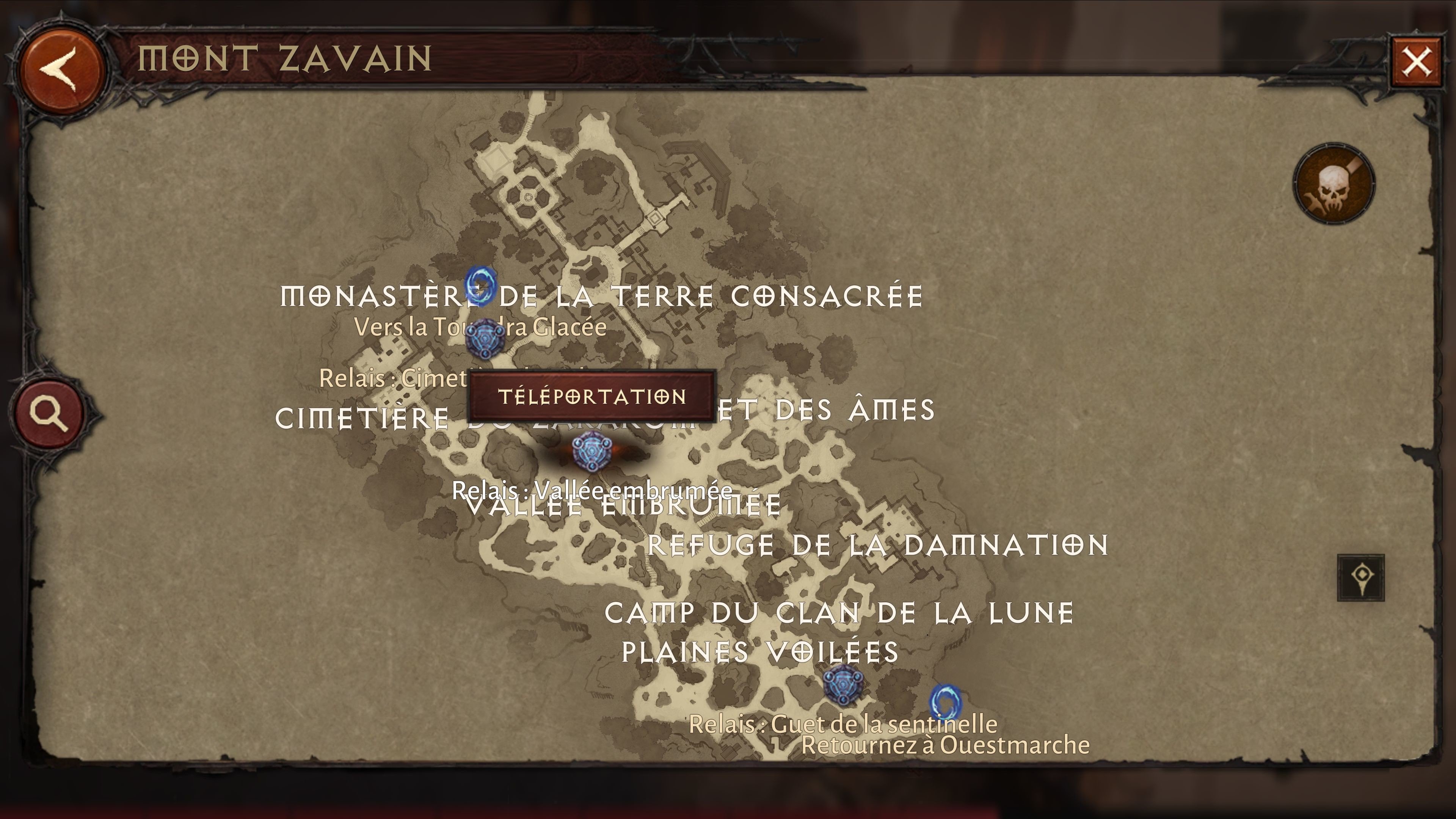 Cauchemar ancien Diablo Immortal Position, bouclier et autels Millenium