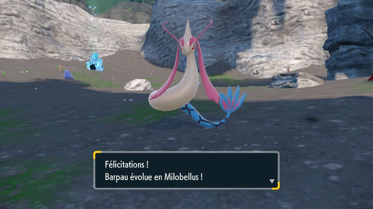 Milobellus Pokémon Ecarlate Violet Où trouver un Barpau et comment le faire évoluer dans le
