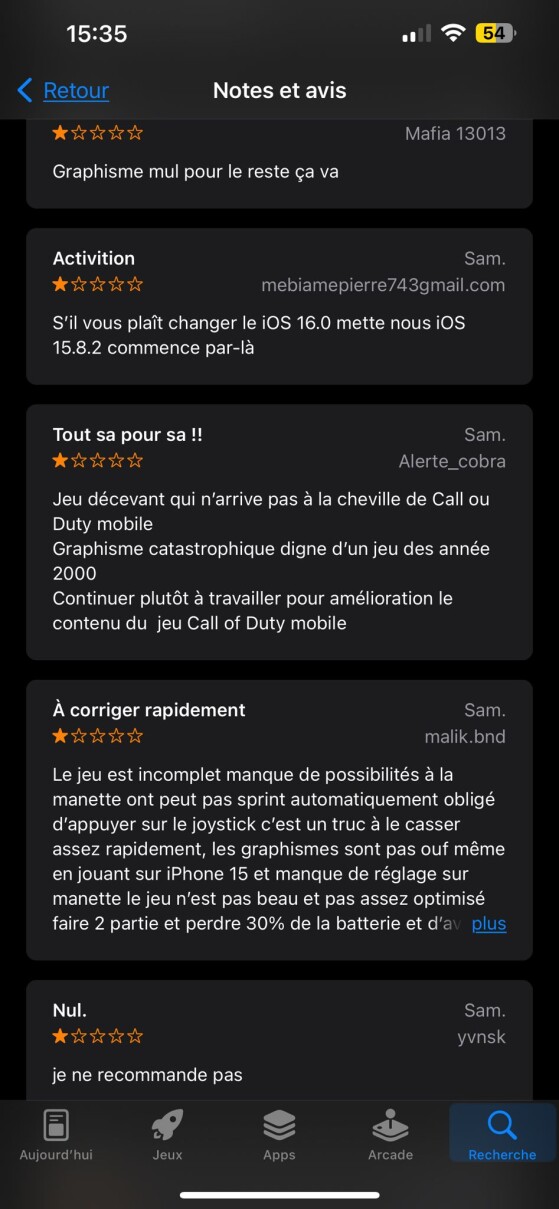 Commentaires sur iOS - Call of Duty : Warzone 2