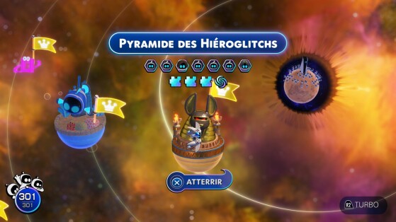 Pyramide des Hiéroglitchs Astro Bot : Sortie secrète, bots, pièces de puzzle... Comment finir ce niveau à 100%