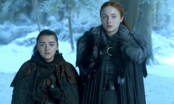 Arya Stark (Maisie Williams) et Sansa Stark (Sophie Turner), Game of Thrones - Millenium